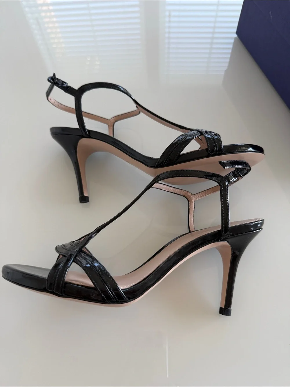 Stuart Weitzman Sunny Black Patent Dress shoes sz 7.5 NEW